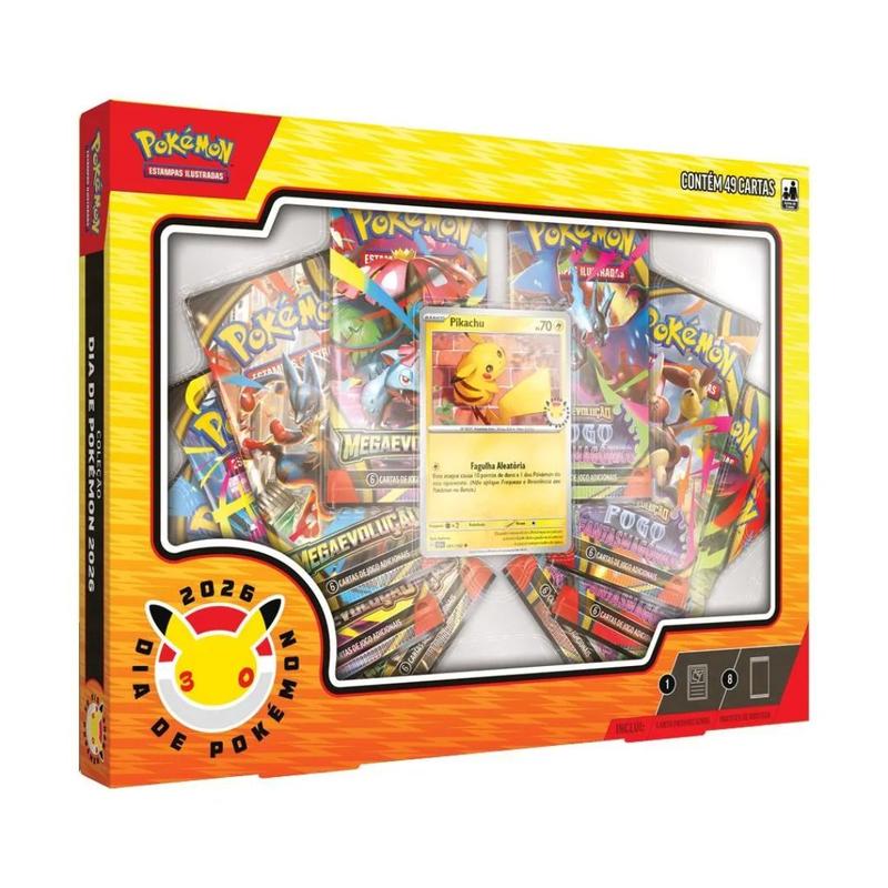 Pokémon TCG Box Dia de Pokemon 2026 Coleção 30 Anos Copag - Deck